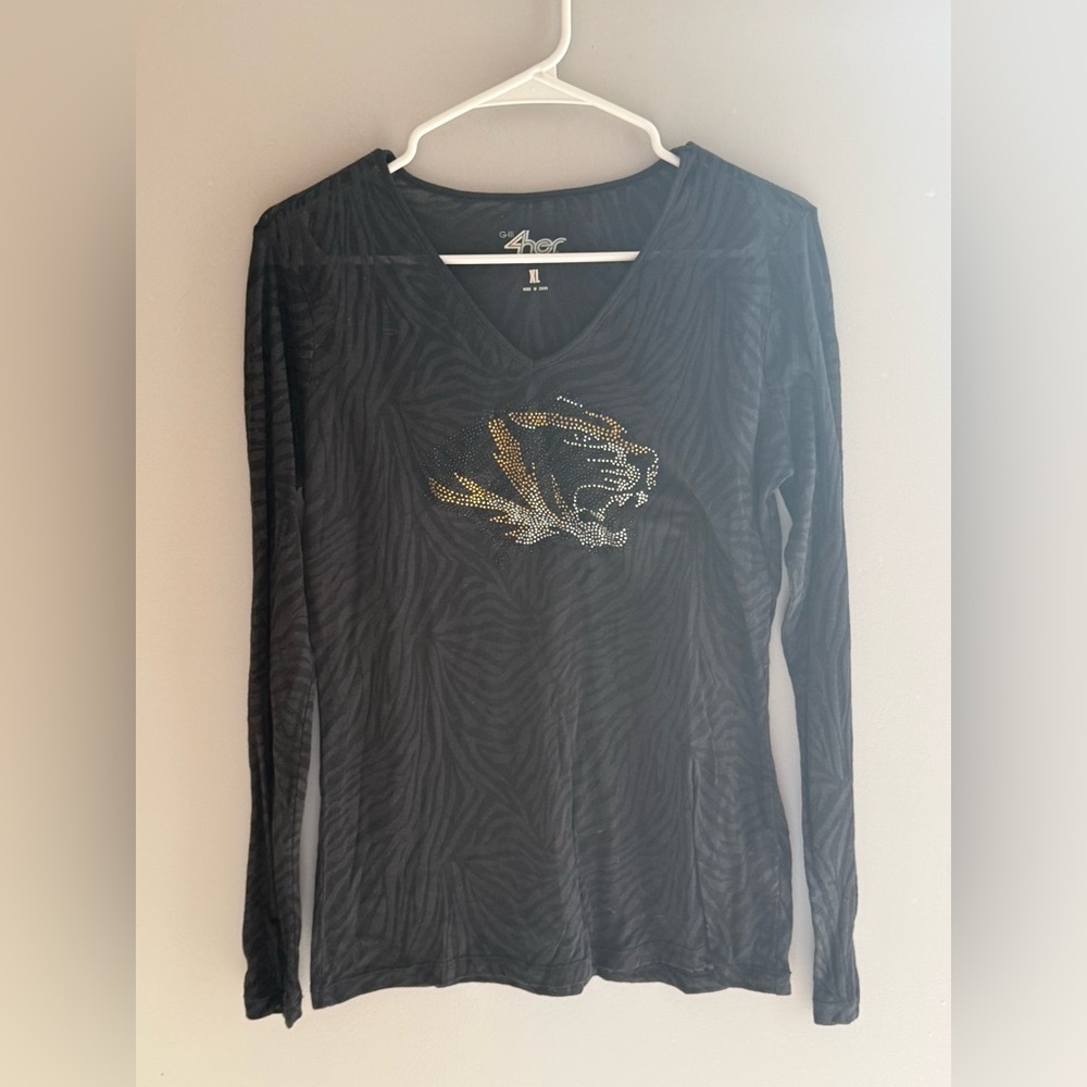 G-III 4 Her By Carl Banks University Of Missouri Mizzou Tigers TShirt Womens XL